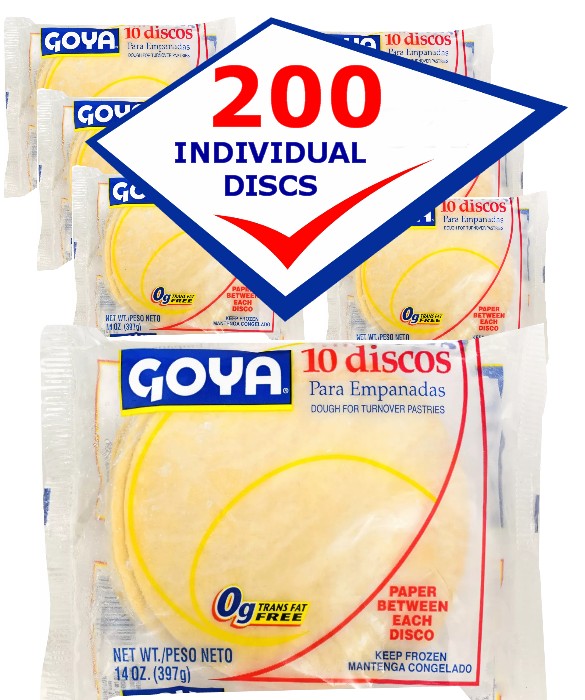 Goya Empanada Discs Individually Separated.  Packs of  14  oz